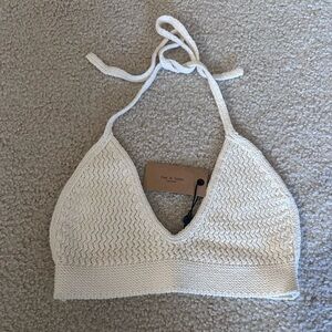 Rag & Bone Ivory Knit Halter Top